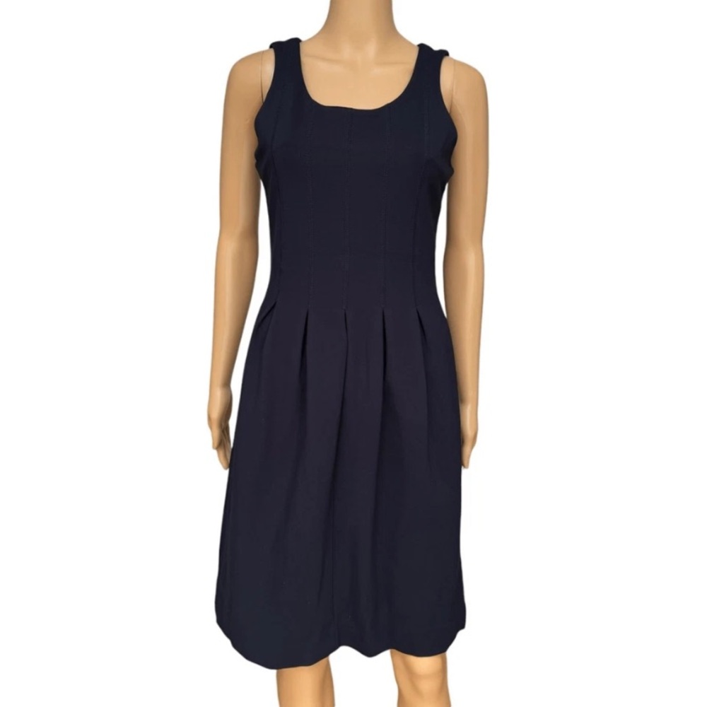 J Crew dark navy fit and flare ponte knit dress, size 2